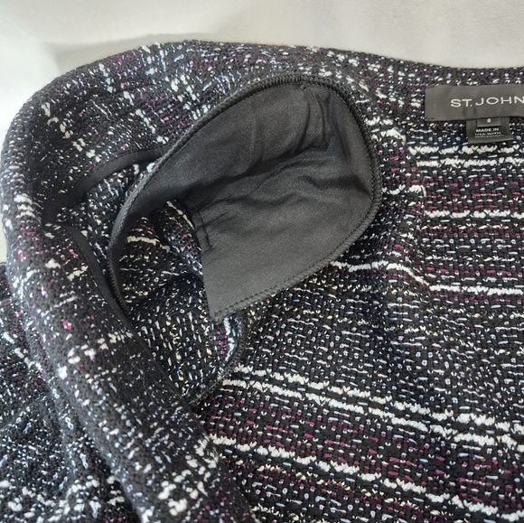 ST. JOHN Boucle Tweed Jacket - Size 8 - Picture 10 of 16